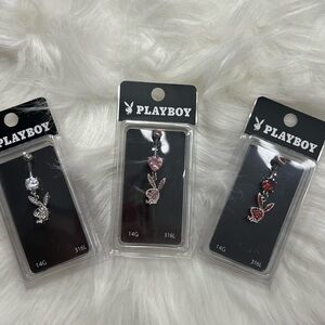 PLAYBOY Belly Ring Trio